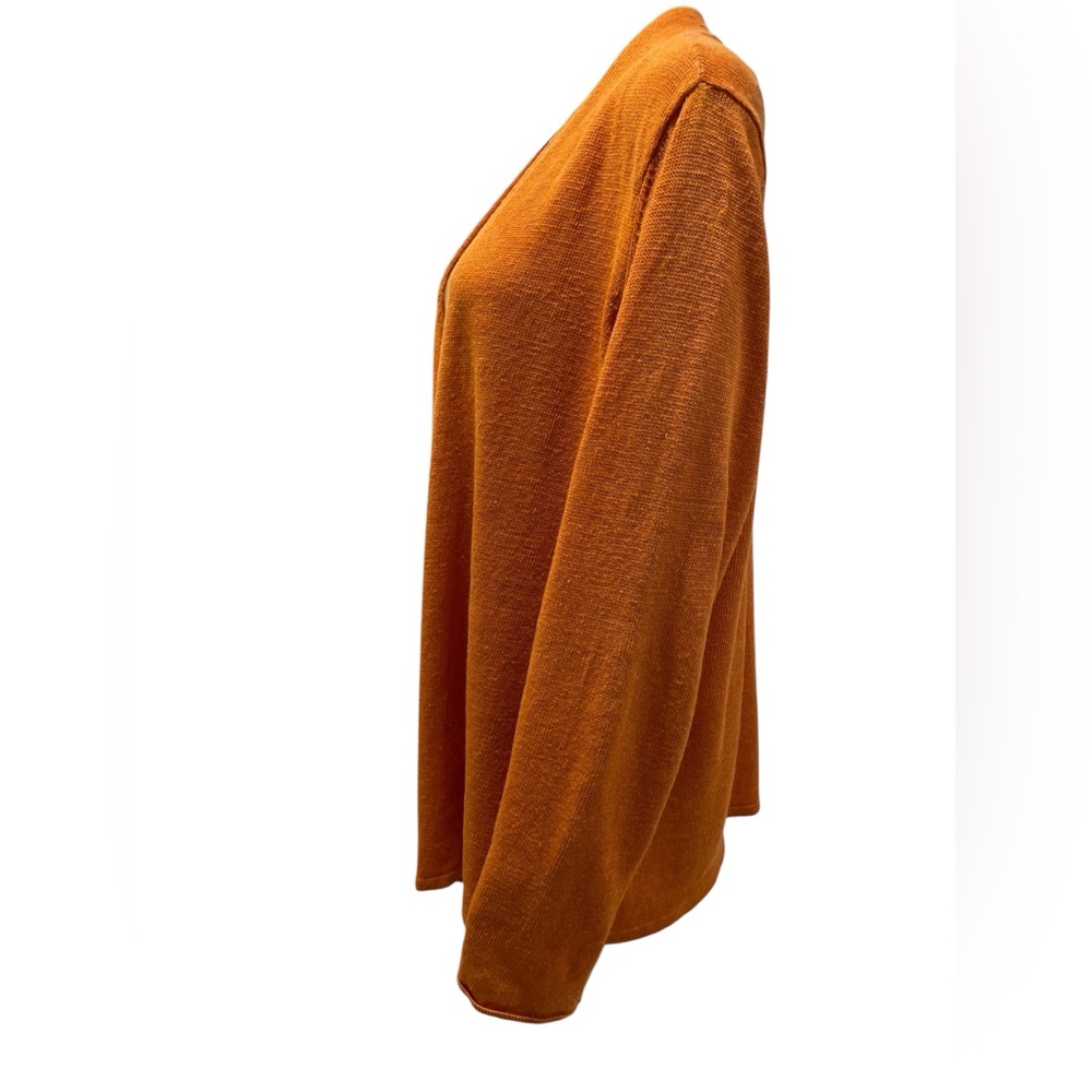 Eileen Fisher Orange Open-Front Cardigan  Sweater size 1X - Picture 3 of 4